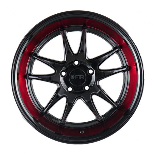 F1R wheels F102 Gloss Black Red Lip