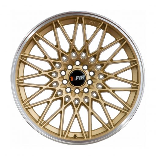 F1R wheels F23 Gold Polished Lip