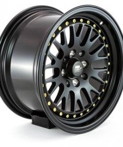 MST wheels MT10 Matte Black Gold Rivets