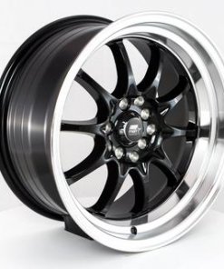 MST wheels MT11 Black Machined Lip