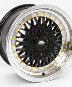 MST wheels MT13 Matte Black Gold Rivets