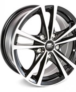 MST wheels Saber Gloss Black Machined Face