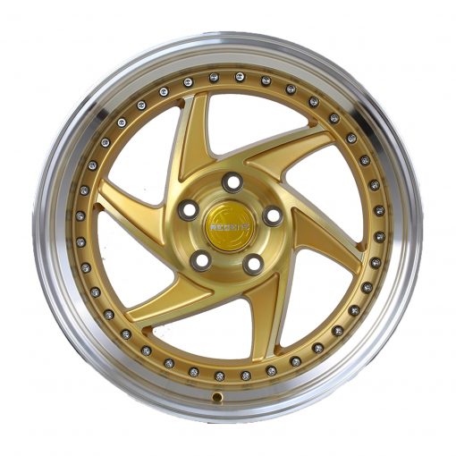 Regen5 wheels R34 Brushed Gold Polished Lip