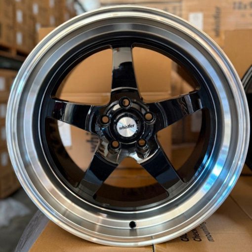 WHISTLER KR2 18X10 +20 5X114.3 BLACK MACHINED LIP