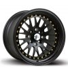 AVID 1 AV-12 15X8 +25 4X100 BLACK GOLD RIVETS