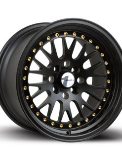 AVID 1 AV-12 15X8 +25 4X100 BLACK GOLD RIVETS