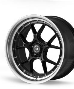 Alternative view of MFLOW MFL1 18X8.5 +35 5X100 MATTE BLACK MACHINED LIP