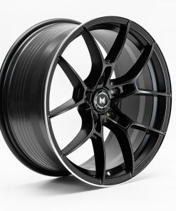 Alternative view of MFLOW MFR4 18X8.5 +35 5X100 MATTE BLACK MACHINED LIP