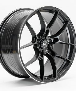 Alternative view of MFLOW MFR4 19X9.5 +35 5X100 MATTE BLACK MACHINED LIP